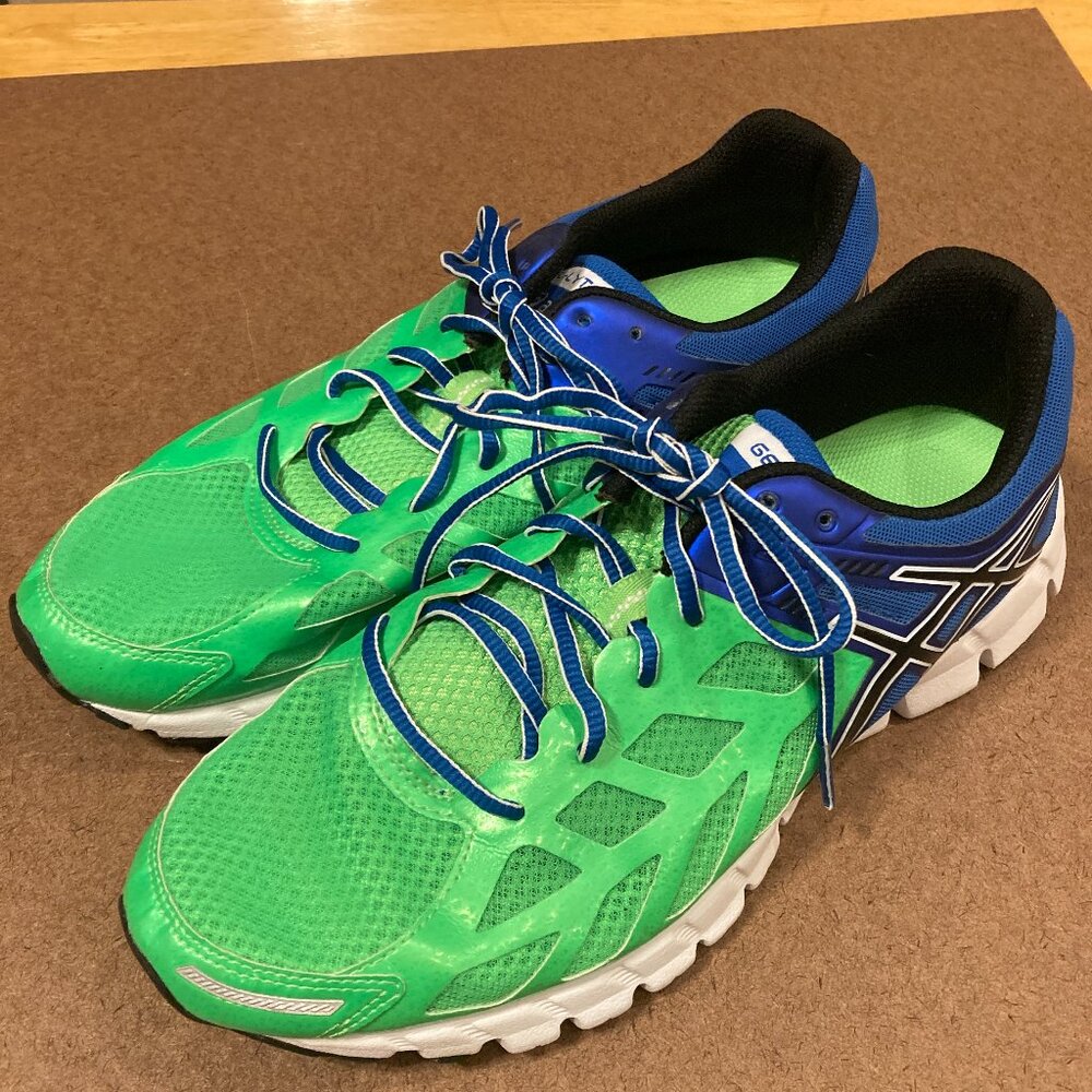 ASICS GEL-Lyte33 Natural Running Shoes - Electric Blue/Apple Green - Men's 10